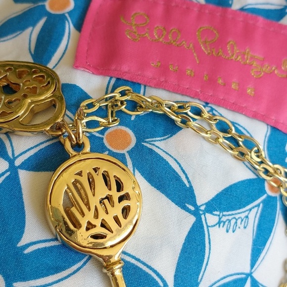 💕Lily Pulitzer heart lock and key chain necklace. Like new - Picture 6 of 7